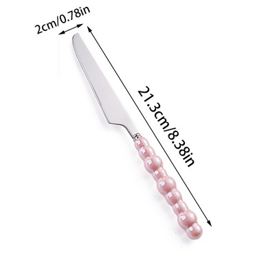 1/4 vnt. Keraminių perlų rankenos stalo įrankių rinkinys nerūdijančio plieno stalo įrankių rinkinys Kūrybiškumo peilis šaukštas šakutė stalo įrankių rinkinys indų rinkinys