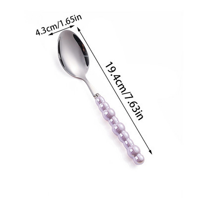 1/4 vnt. Keraminių perlų rankenos stalo įrankių rinkinys nerūdijančio plieno stalo įrankių rinkinys Kūrybiškumo peilis šaukštas šakutė stalo įrankių rinkinys indų rinkinys