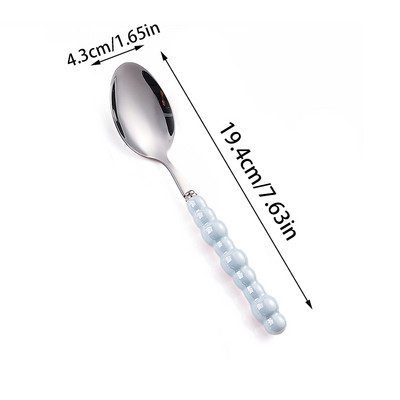 1/4 vnt. Keraminių perlų rankenos stalo įrankių rinkinys nerūdijančio plieno stalo įrankių rinkinys Kūrybiškumo peilis šaukštas šakutė stalo įrankių rinkinys indų rinkinys