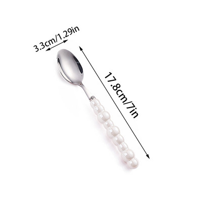 1/4 vnt. Keraminių perlų rankenos stalo įrankių rinkinys nerūdijančio plieno stalo įrankių rinkinys Kūrybiškumo peilis šaukštas šakutė stalo įrankių rinkinys indų rinkinys