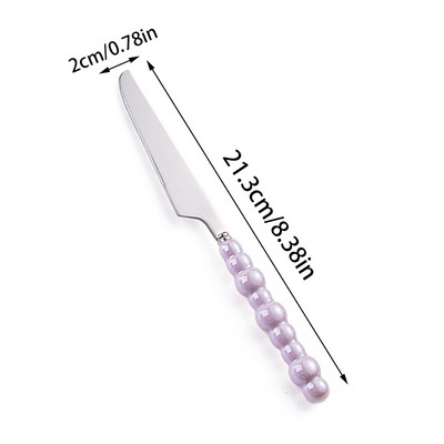 1/4 vnt. Keraminių perlų rankenos stalo įrankių rinkinys nerūdijančio plieno stalo įrankių rinkinys Kūrybiškumo peilis šaukštas šakutė stalo įrankių rinkinys indų rinkinys