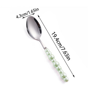 1/4 vnt. Keraminių perlų rankenos stalo įrankių rinkinys nerūdijančio plieno stalo įrankių rinkinys Kūrybiškumo peilis šaukštas šakutė stalo įrankių rinkinys indų rinkinys