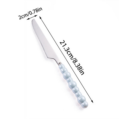 1/4 vnt. Keraminių perlų rankenos stalo įrankių rinkinys nerūdijančio plieno stalo įrankių rinkinys Kūrybiškumo peilis šaukštas šakutė stalo įrankių rinkinys indų rinkinys