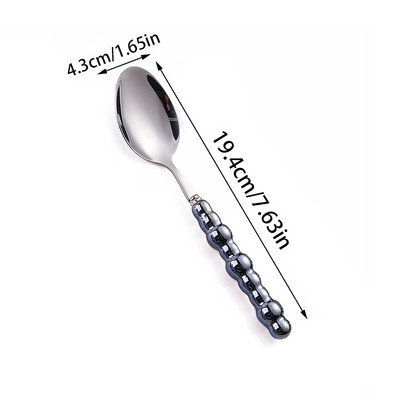 1/4 vnt. Keraminių perlų rankenos stalo įrankių rinkinys nerūdijančio plieno stalo įrankių rinkinys Kūrybiškumo peilis šaukštas šakutė stalo įrankių rinkinys indų rinkinys