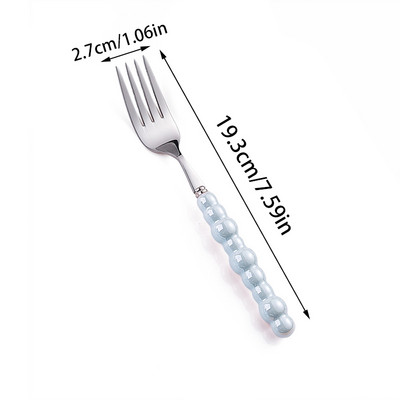 1/4 vnt. Keraminių perlų rankenos stalo įrankių rinkinys nerūdijančio plieno stalo įrankių rinkinys Kūrybiškumo peilis šaukštas šakutė stalo įrankių rinkinys indų rinkinys