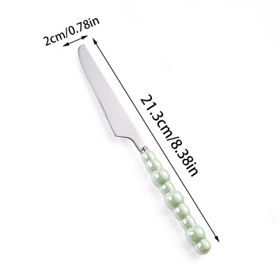 1/4 vnt. Keraminių perlų rankenos stalo įrankių rinkinys nerūdijančio plieno stalo įrankių rinkinys Kūrybiškumo peilis šaukštas šakutė stalo įrankių rinkinys indų rinkinys