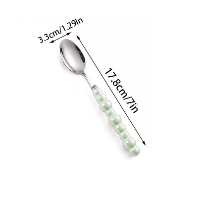 1/4 vnt. Keraminių perlų rankenos stalo įrankių rinkinys nerūdijančio plieno stalo įrankių rinkinys Kūrybiškumo peilis šaukštas šakutė stalo įrankių rinkinys indų rinkinys