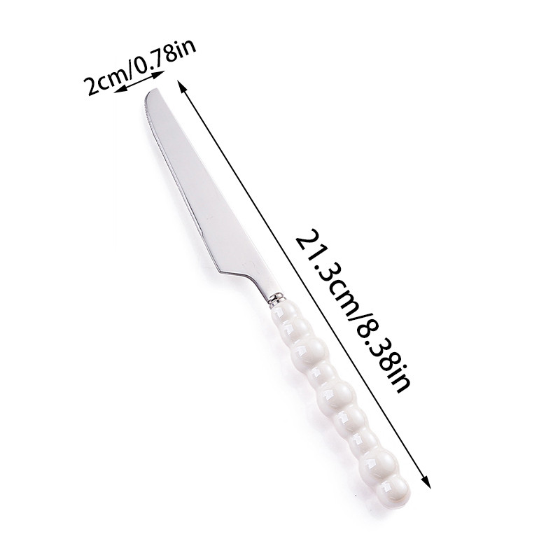 1/4 vnt. Keraminių perlų rankenos stalo įrankių rinkinys nerūdijančio plieno stalo įrankių rinkinys Kūrybiškumo peilis šaukštas šakutė stalo įrankių rinkinys indų rinkinys