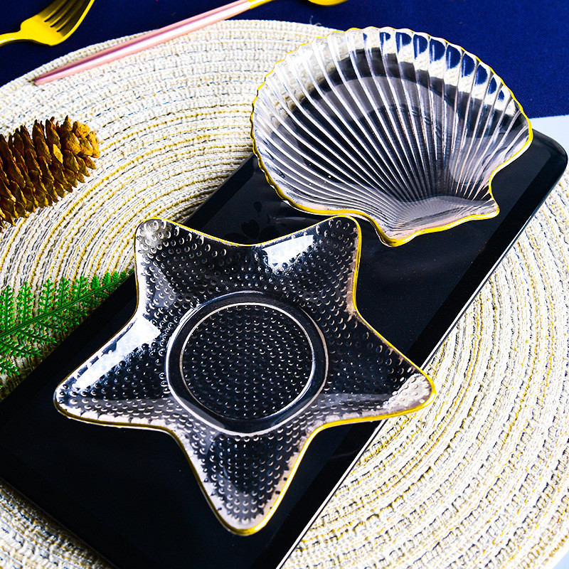 Πιάτο δείπνου σε ποτήρι ωκεανού 4 στυλ Σκανδιναβικό δημιουργικό μπολ φρουτοσαλάτας Σνακ με σνακ Πιάτο Πνομ Πενχ Κρύο μπολ λαχανικών