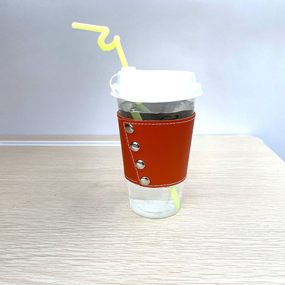 Pu Δερμάτινη τσάντα για μπουκάλι νερού Τσάντα θήκης για ποτήρι με λουράκι ώμου