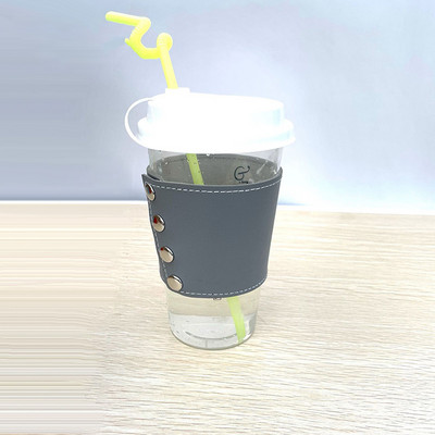 Pu Δερμάτινη τσάντα για μπουκάλι νερού Τσάντα θήκης για ποτήρι με λουράκι ώμου