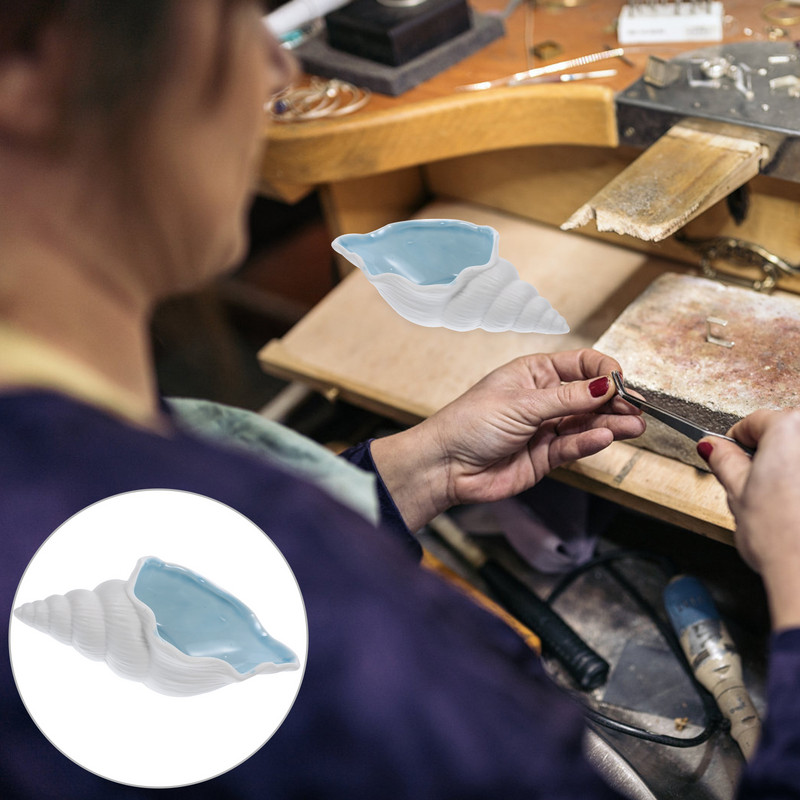 Farfurie din ceramică Tavă decorativă Suport pentru bijuterii Cu flori conservate Ceramica