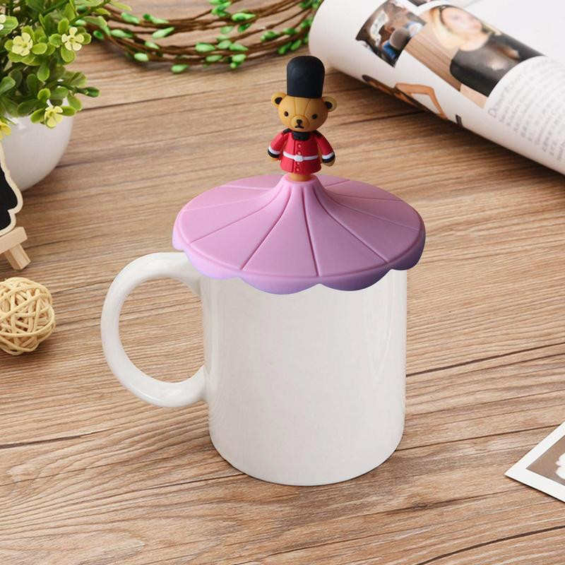 Sandarus maisto sandariklio spaustukas, silikonas, daugkartinis mielas daiktas. Lankstus tiekimo puodelis su šaukštu siurbiamas skardinės dangteliai dangteliai uždengti puodelio dangteliu