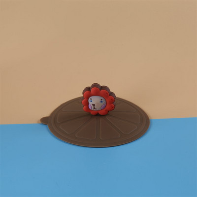 Silikoniniai dangteliai karščiui atsparūs puodelių dangteliai puodelio dangtelis su šaukšto spaustuku, dulkėms nepralaidūs hermetiški dangteliai puodeliams gėrimų puodeliai puodeliai stiklinis puodelis