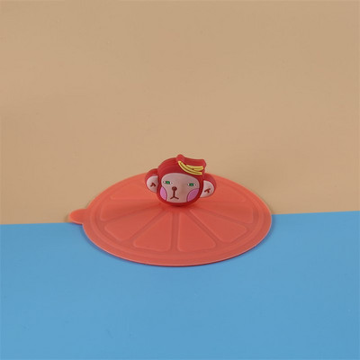 Silikoniniai dangteliai karščiui atsparūs puodelių dangteliai puodelio dangtelis su šaukšto spaustuku, dulkėms nepralaidūs hermetiški dangteliai puodeliams gėrimų puodeliai puodeliai stiklinis puodelis