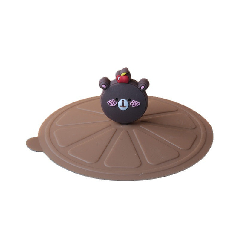 Silikoniniai dangteliai karščiui atsparūs puodelių dangteliai puodelio dangtelis su šaukšto spaustuku, dulkėms nepralaidūs hermetiški dangteliai puodeliams gėrimų puodeliai puodeliai stiklinis puodelis