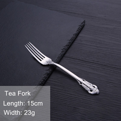 1 Τεμάχια Πολυτελή επιτραπέζια σκεύη Vintage Western Σετ μαχαιροπήρουνων από ανοξείδωτο ατσάλι Γάμος Χαρακτική σερβίτσιο Μαχαίρι Πιρούνι Κουτάλι Σκουπίδια