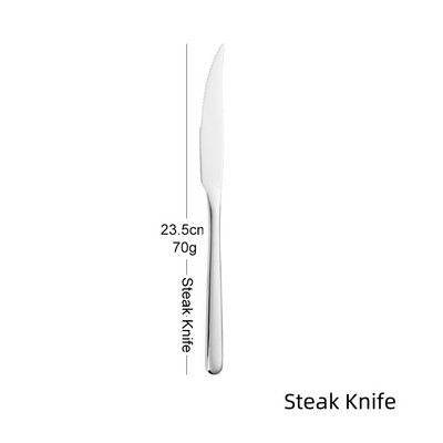 1 tk köögiriistad roostevabast terasest lääne lauanõude komplekt Söögiriistade komplekt Peegel nuga Kahvel Lusikas Elegantne sööginõu