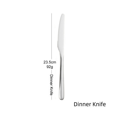 1 tk köögiriistad roostevabast terasest lääne lauanõude komplekt Söögiriistade komplekt Peegel nuga Kahvel Lusikas Elegantne sööginõu