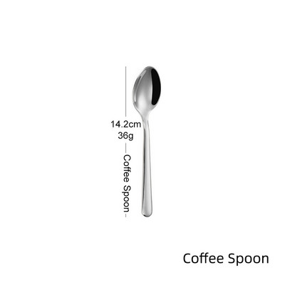 1 tk köögiriistad roostevabast terasest lääne lauanõude komplekt Söögiriistade komplekt Peegel nuga Kahvel Lusikas Elegantne sööginõu