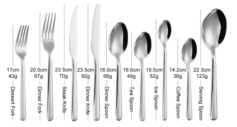 1 tk köögiriistad roostevabast terasest lääne lauanõude komplekt Söögiriistade komplekt Peegel nuga Kahvel Lusikas Elegantne sööginõu