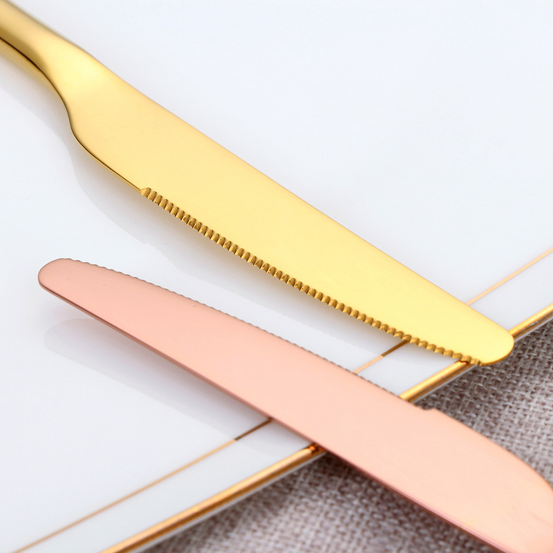 1 tk köögiriistad roostevabast terasest lääne lauanõude komplekt Söögiriistade komplekt Peegel nuga Kahvel Lusikas Elegantne sööginõu