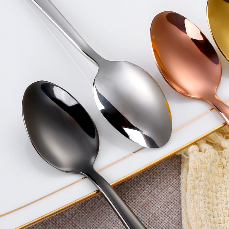 1 tk köögiriistad roostevabast terasest lääne lauanõude komplekt Söögiriistade komplekt Peegel nuga Kahvel Lusikas Elegantne sööginõu