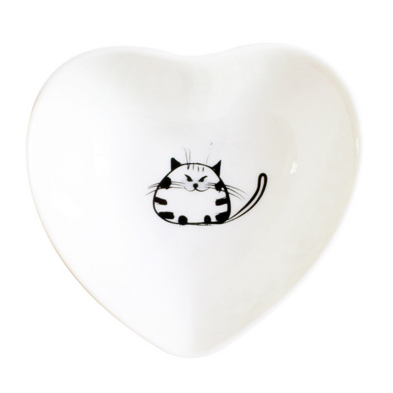 6db Aranyos macska mini méretű kerámia szójatál szósz ecetes lekváros edények konyhai kis tányéros étkészlet újdonság ajándék