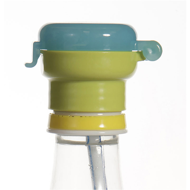 Lekkekindel laste veepudeli kork, mahl, sooda, veepudeli keeratav kaanekork koos õlgede ohutu joogiga, õlekorgiga söötmine