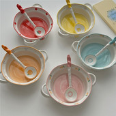 Dubenys Puikūs Buitiniai Keraminiai Indai Pusryčių salotos Dviguba rankena Puikūs greitai paruošiami makaronai Įrankis Saldus Paprastas Be šaukšto