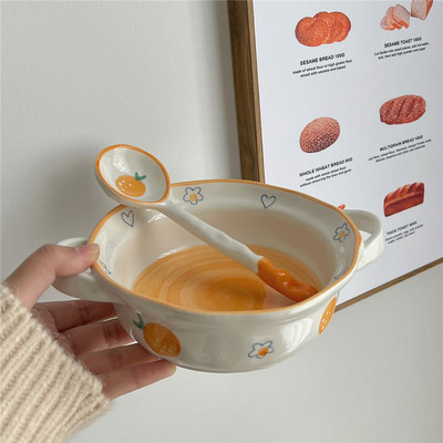 Dubenys Puikūs Buitiniai Keraminiai Indai Pusryčių salotos Dviguba rankena Puikūs greitai paruošiami makaronai Įrankis Saldus Paprastas Be šaukšto