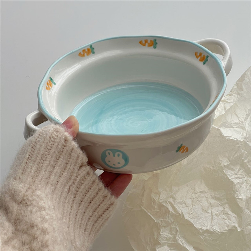 Dubenys Puikūs Buitiniai Keraminiai Indai Pusryčių salotos Dviguba rankena Puikūs greitai paruošiami makaronai Įrankis Saldus Paprastas Be šaukšto