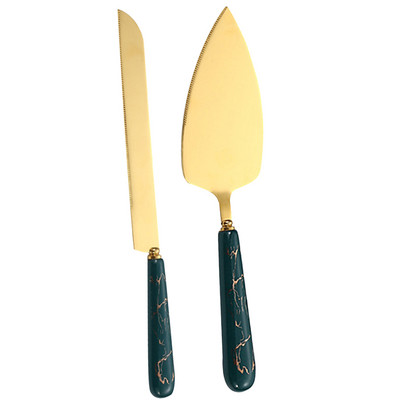 Tortų mentelių rinkinys Nešiojami pjaustytuvai Nerūdijančio plieno duonos makaronų sūrio pjaustyklė Buitinė Vestuvės Gležna