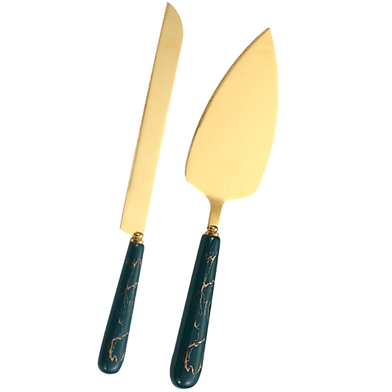 Tortų mentelių rinkinys Nešiojami pjaustytuvai Nerūdijančio plieno duonos makaronų sūrio pjaustyklė Buitinė Vestuvės Gležna