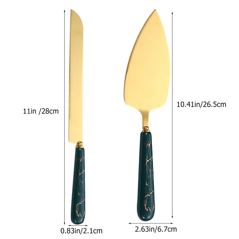 Tortų mentelių rinkinys Nešiojami pjaustytuvai Nerūdijančio plieno duonos makaronų sūrio pjaustyklė Buitinė Vestuvės Gležna