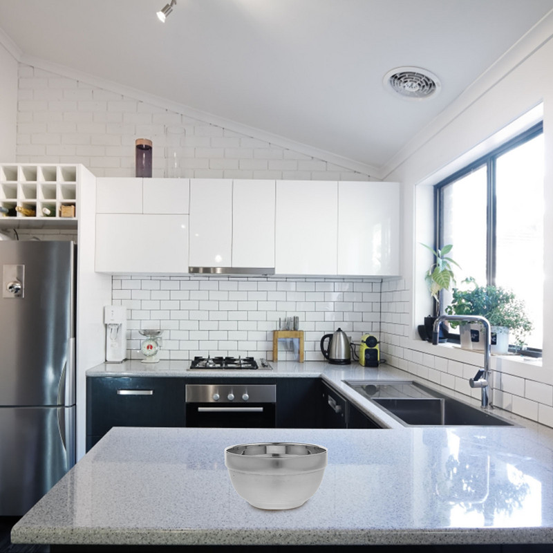 Nerūdijančio plieno ryžių dubuo Vaisiai Didelis metalinis maišymo puodas Paruošiamas virimas Daugiafunkcis virtuvės reikmenys Vaikų dubenys Salotos