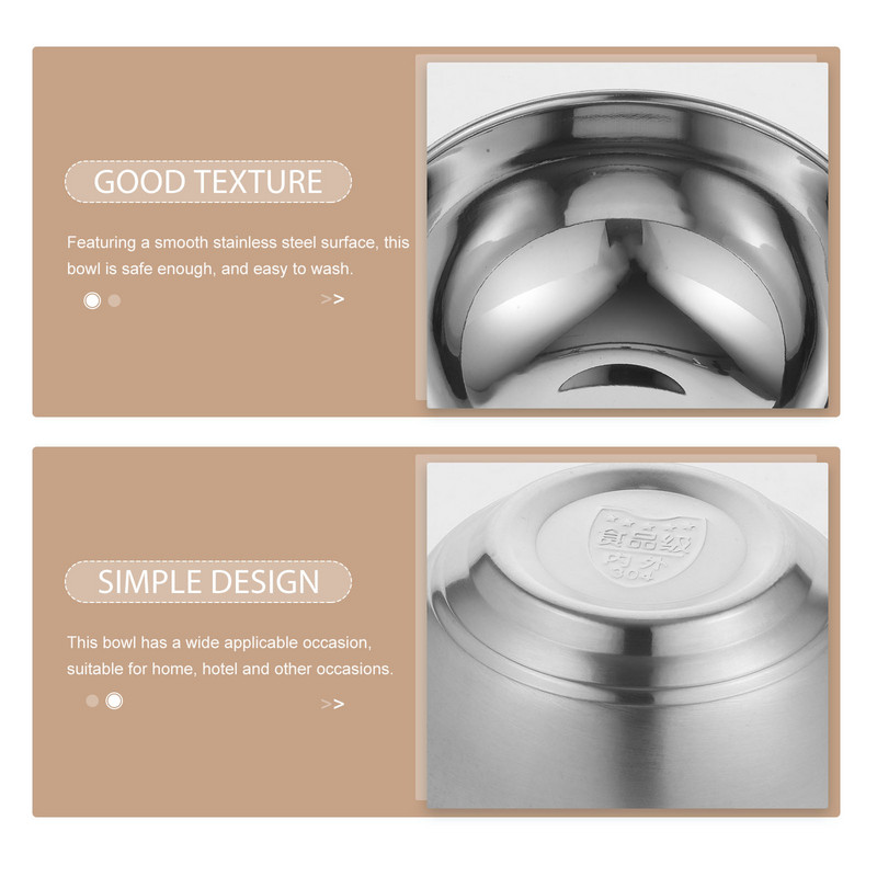 Nerūdijančio plieno ryžių dubuo Vaisiai Didelis metalinis maišymo puodas Paruošiamas virimas Daugiafunkcis virtuvės reikmenys Vaikų dubenys Salotos