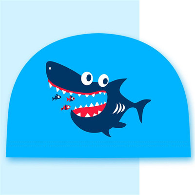 Παιδικό σκουφάκι κολύμβησης Περιποίηση μαλλιών Αναπνεύσιμη επένδυση Καπέλο κολύμβησης 3d Fitting σχέδιο Unisex Pu με επίστρωση κολυμβητικής κεφαλής Cute Print