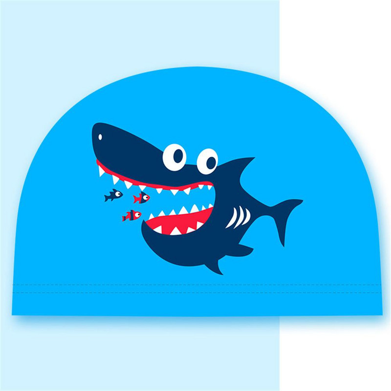 Παιδικό σκουφάκι κολύμβησης Περιποίηση μαλλιών Αναπνεύσιμη επένδυση Καπέλο κολύμβησης 3d Fitting σχέδιο Unisex Pu με επίστρωση κολυμβητικής κεφαλής Cute Print