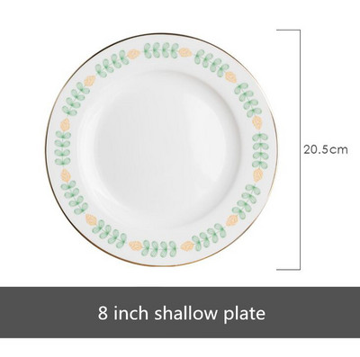 Korėjos Ins Phnom Penh Lapų keramika Namų vakarietiška lėkštė Desertinė lėkštė Pusryčių lėkštė kepsnys Sekli lėkštė porcelianiniai virtuvės įrankiai