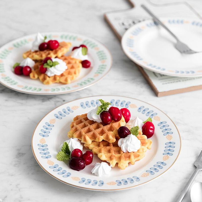 Korėjos Ins Phnom Penh Lapų keramika Namų vakarietiška lėkštė Desertinė lėkštė Pusryčių lėkštė kepsnys Sekli lėkštė porcelianiniai virtuvės įrankiai