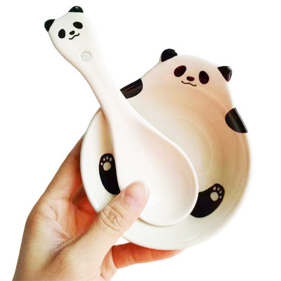 Mielas katės keraminio padažo indų rinkinys Juokingas sviestinio indo padažo lėkštės aliejaus dubuo su šaukštu sušių kečupui alyvuogių aliejaus užkandis THJ99