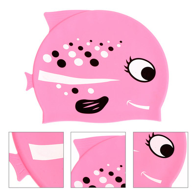 Desen animat Pește Model Silicon Pălărie de înot Copil Swim Baie