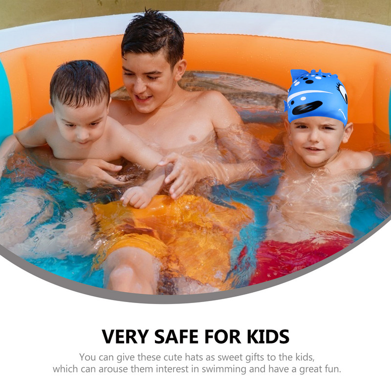 Desen animat Pește Model Silicon Pălărie de înot Copil Swim Baie