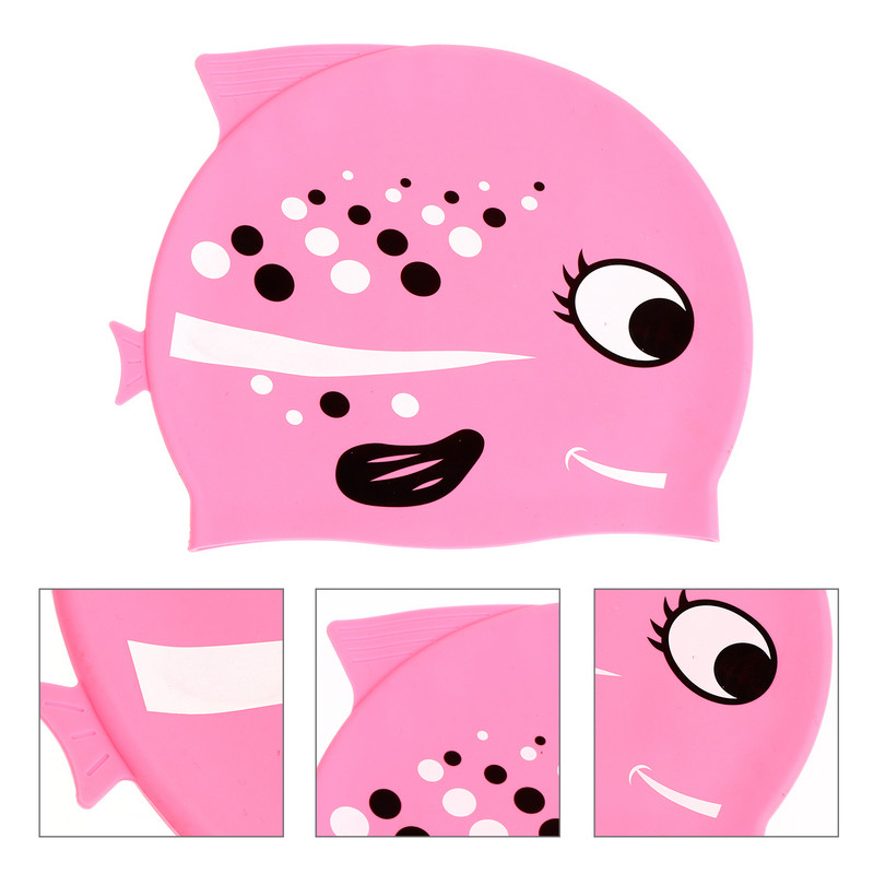 Desen animat Pește Model Silicon Pălărie de înot Copil Swim Baie