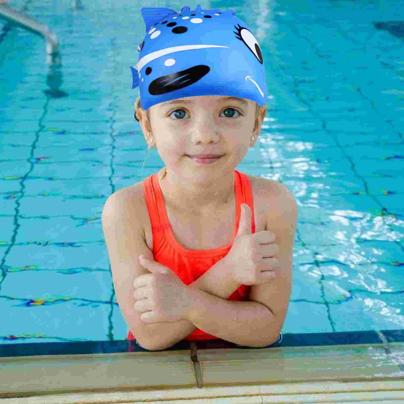 Desen animat Pește Model Silicon Pălărie de înot Copil Swim Baie
