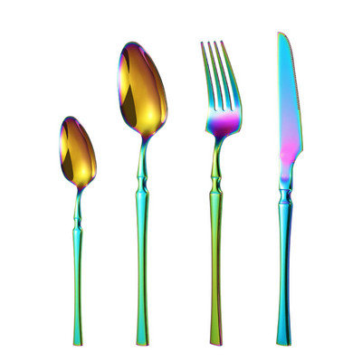 2023, veselă de masă din oțel inoxidabil, secțiune subțire, cuțit cu talie mică, set de lingură, cuțit pentru friptură de Vest, furculiță, lingură de cafea