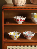 Keraminiai 4,8 colio dubenys Japonijos Kawaii Style 270 ml Vyšnių Citrinų Rankomis Piešti Ledai Salotos Ryžių Jogurtas Desertai Maisto indelis