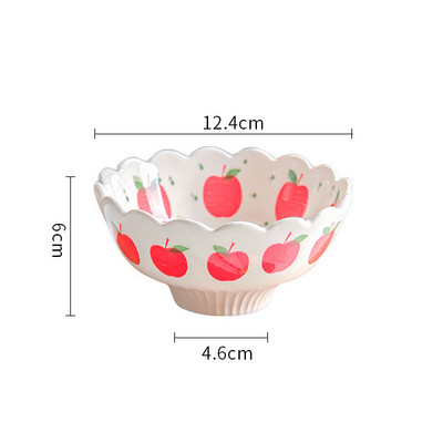 Keraminiai 4,8 colio dubenys Japonijos Kawaii Style 270 ml Vyšnių Citrinų Rankomis Piešti Ledai Salotos Ryžių Jogurtas Desertai Maisto indelis