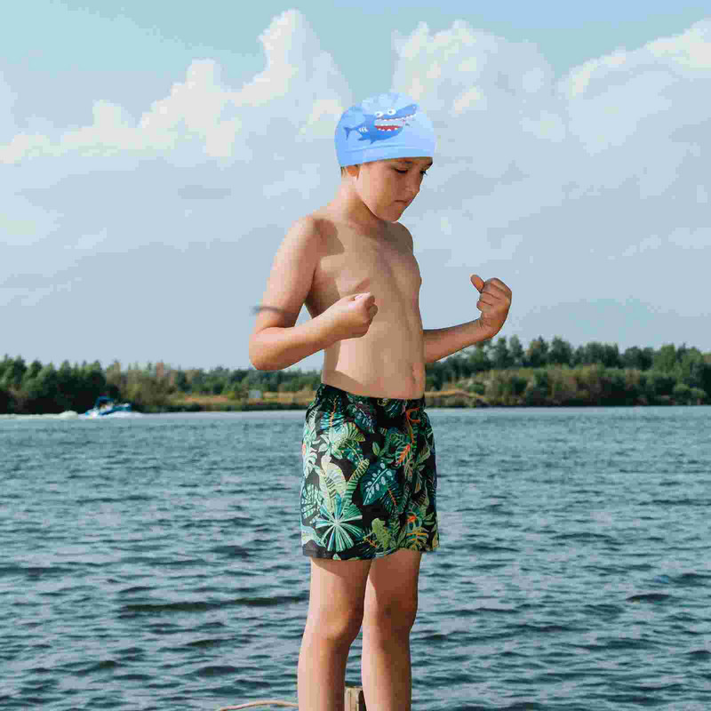 Σιλικόνη μαγιό Παιδικό Κεφάλι για Άντρες Καρτούν Καπέλο Προστατευτικό Κεφαλής Ζώων Σχεδιασμός Παιδικά Καπέλα Παιδικά Ελαστικά